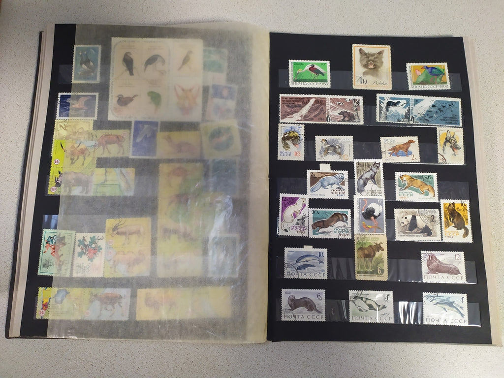 Two vintage Soviet stamp albums with USSR stamps, photo 11