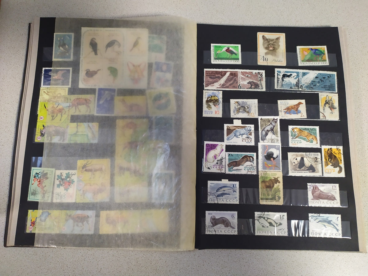 Two vintage Soviet stamp albums with USSR stamps, photo 11