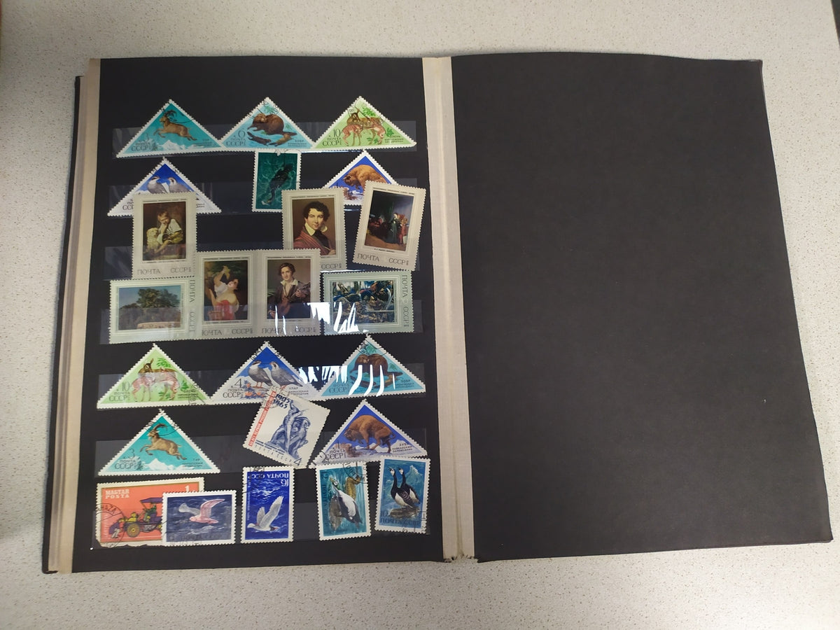 Two vintage Soviet stamp albums with USSR stamps, photo 14