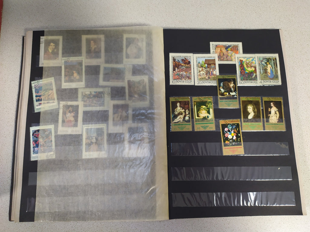 Two vintage Soviet stamp albums with USSR stamps, photo 15