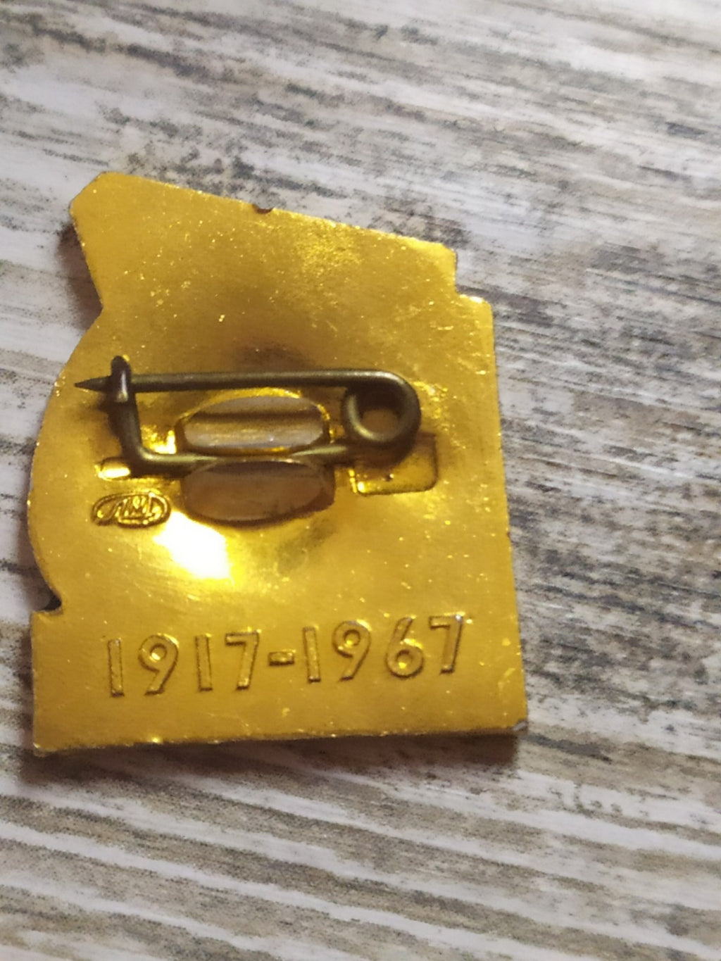 Vintage USSR Lenin pin from 1967, front – detail 5