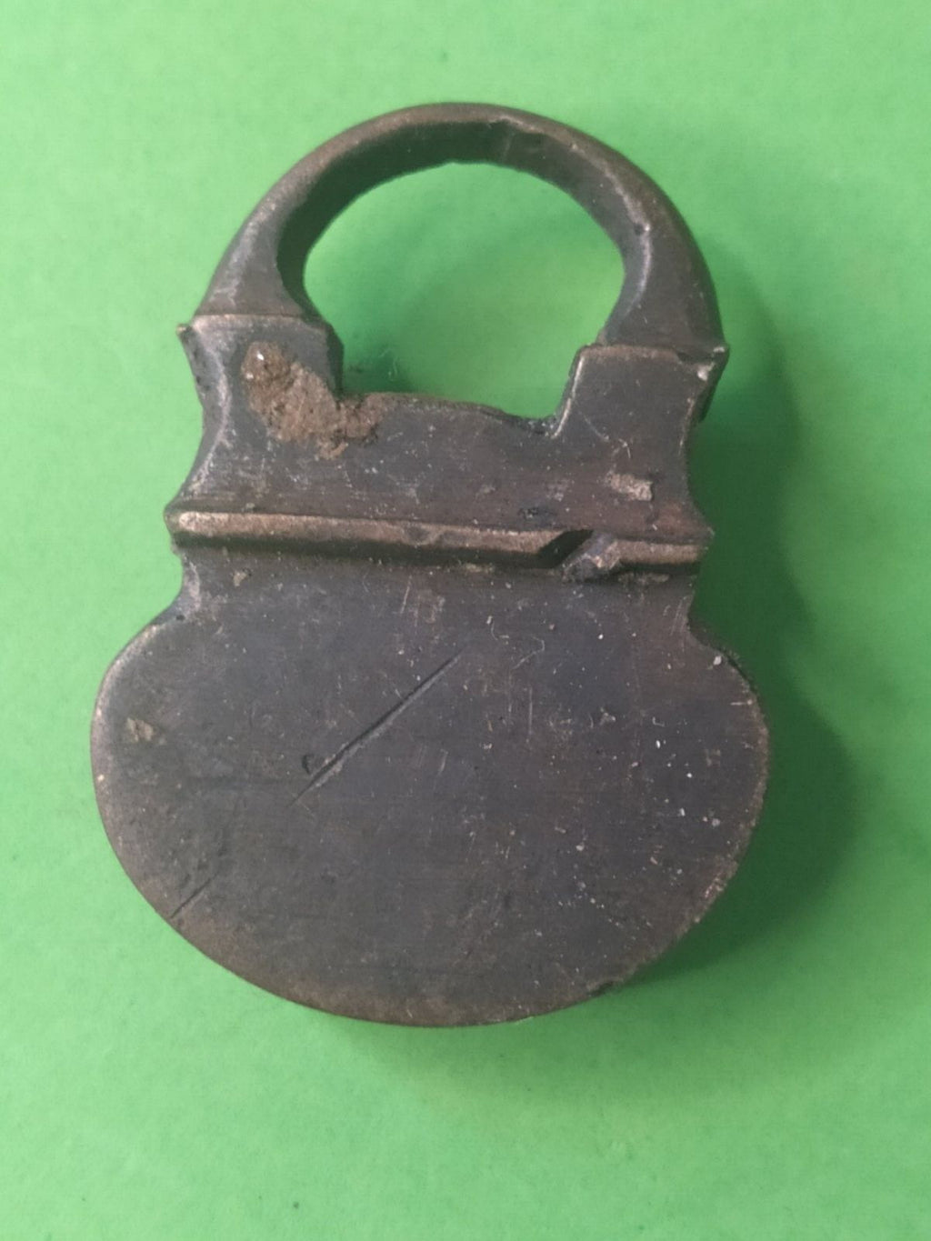 Antique Imperial Russia padlock with dark aged patina