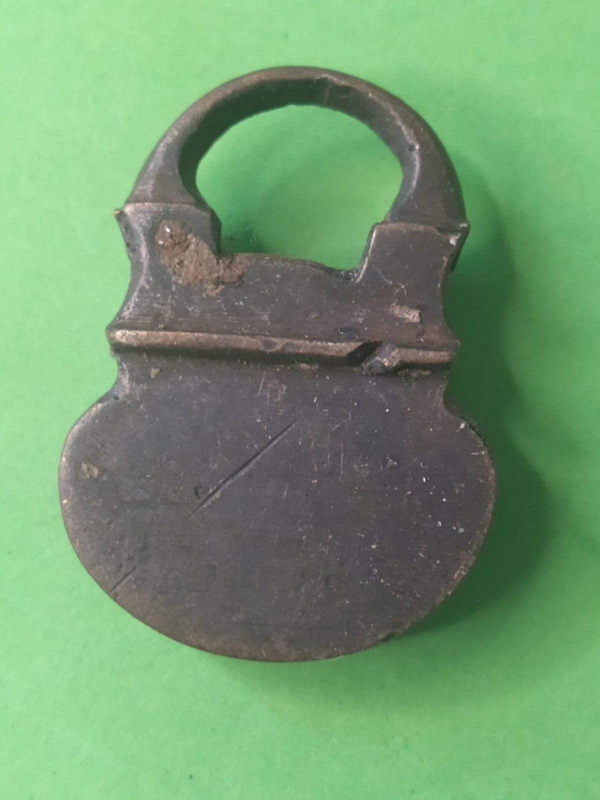 Antique Imperial Russia padlock with dark aged patina
