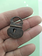 Antique Imperial Russia padlock with dark aged patina – detail 7