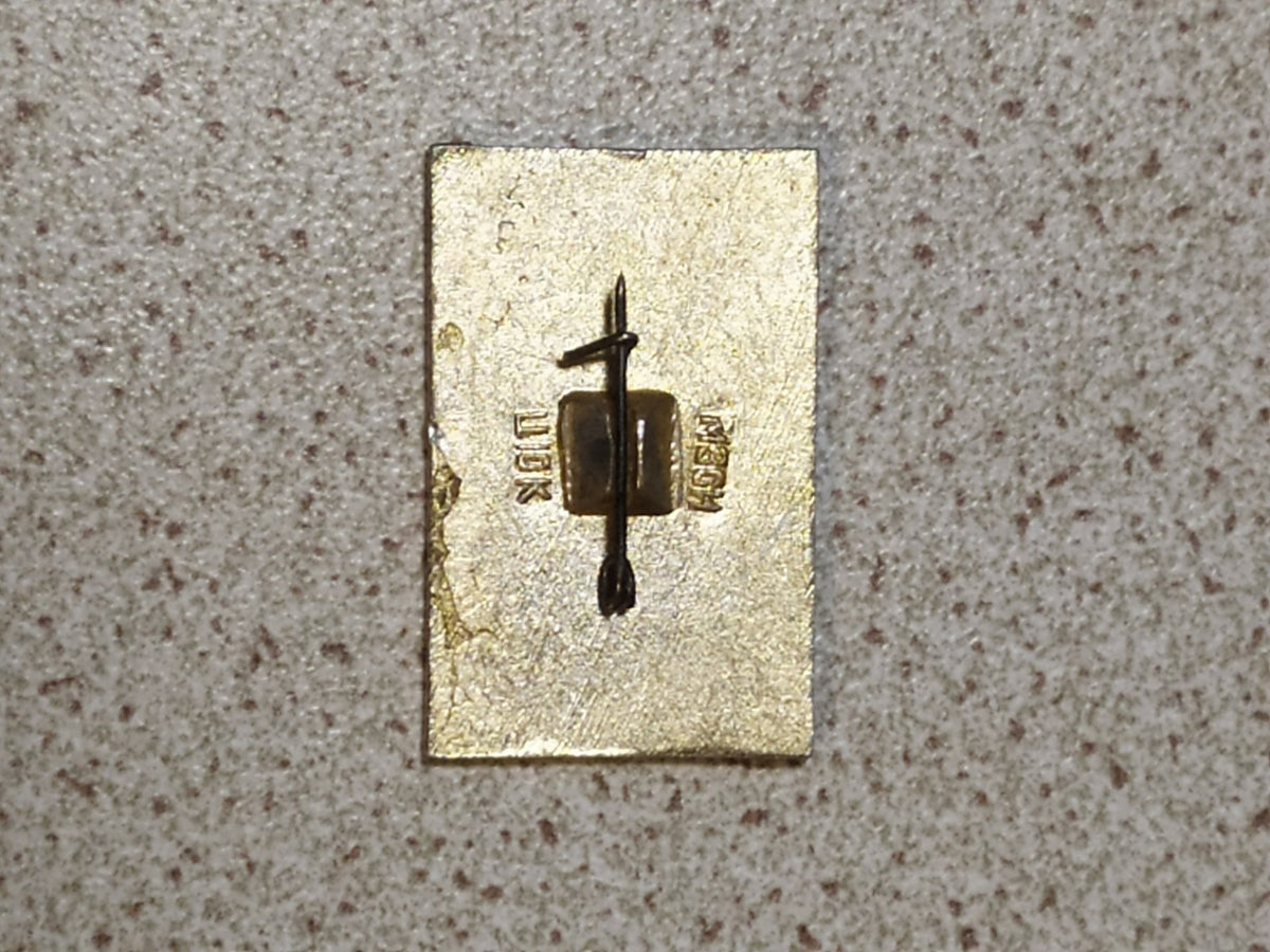 Vintage Soviet navy ship badge, metal pin front – detail 5