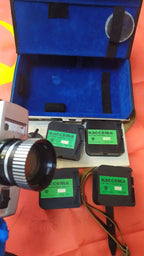 Avrora 215 vintage movie camera with four Super 8 film cassettes – detail 12