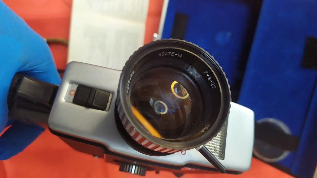 LOMO Agat-14 f2.8 9-27mm zoom lens on a Soviet 8mm movie camera – detail 7