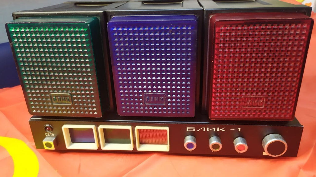 Blik-1 Soviet color music system with three color channels and control unit