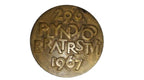 1967 Bratrství gas pipeline commemorative table medal, obverse with PLYNOVOD BRATRSTVÍ text