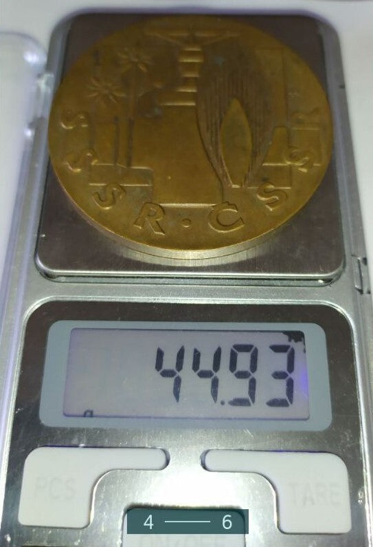 Bratrství gas pipeline medal measured at 45 mm on calipers – detail 6