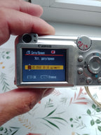 Canon PowerShot A460 compact digital camera in silver, front view