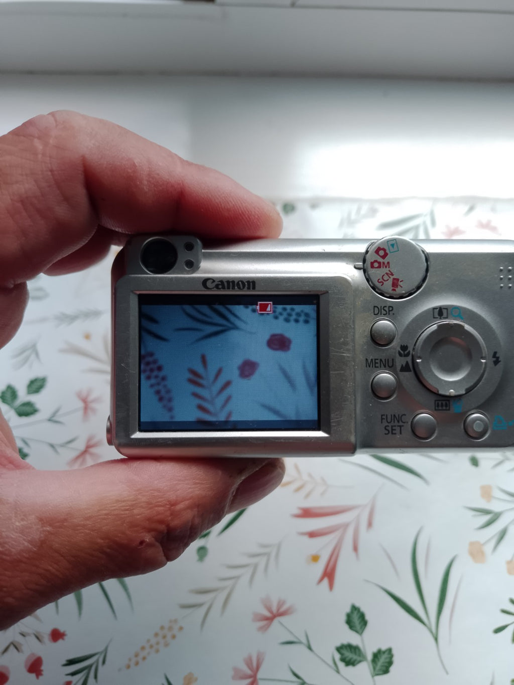 Vintage digital camera Canon PowerShot A460, back view with screen – detail 8