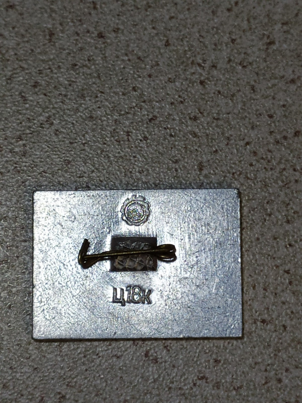 Reverse side of a Cruiser Aurora pin badge