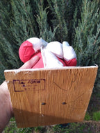 Soviet Ded Moroz decoration wooden base with partially legible factory ink stamp – detail 12