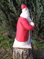 Vintage Soviet Father Frost figurine hand-painted face and pressed cotton beard – detail 5