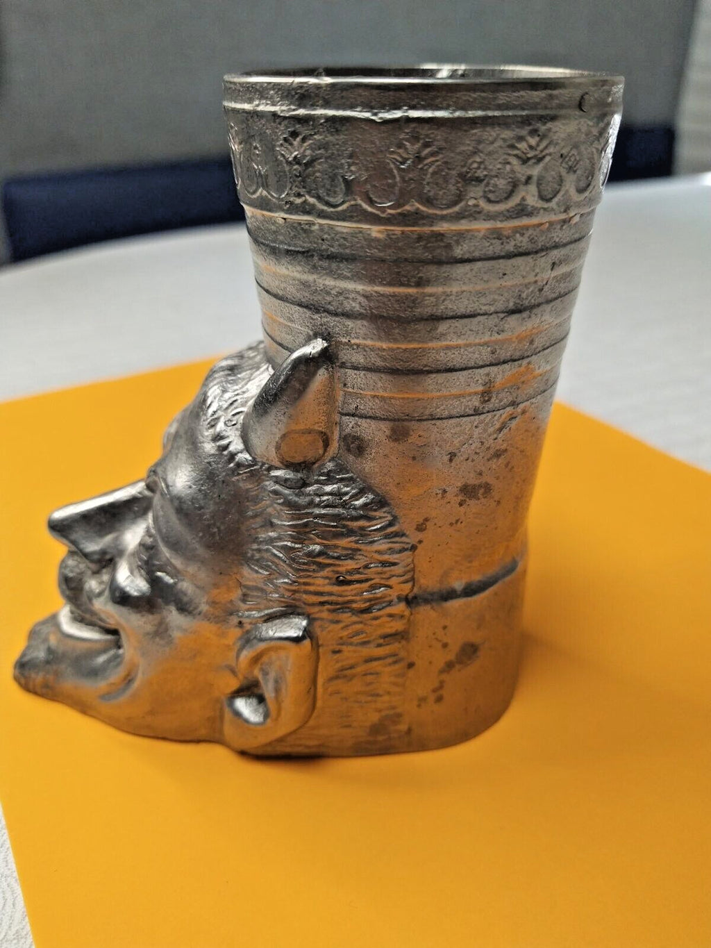 Inside of the gothic desk accessory showing cast ribs