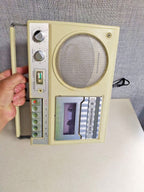 Soviet cassette player battery compartment and power cord