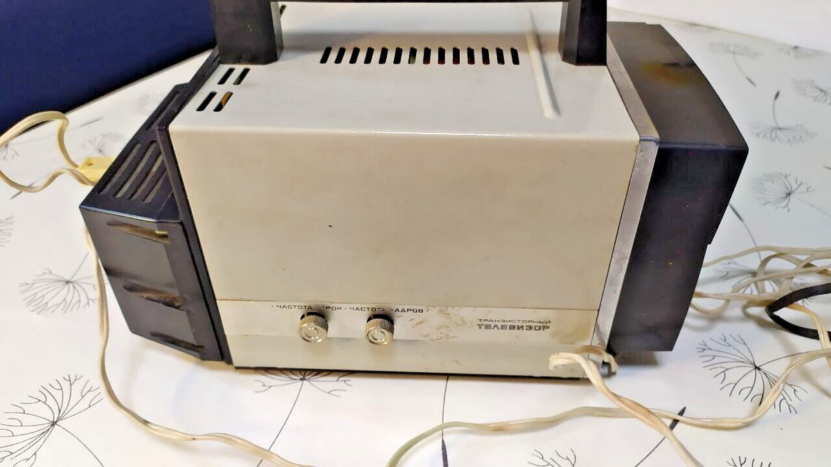 Back panel of the Elektronika VL-100 with power ports and switches – detail 6
