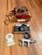 FED 3 Soviet rangefinder camera with Industar-61 lens, leather case and accessories