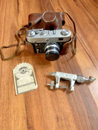 Vintage FED tabletop clamp and paper exposure calculator