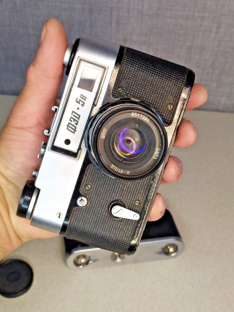 Vintage USSR 35mm rangefinder FED 5v serial number 025189 – detail 14