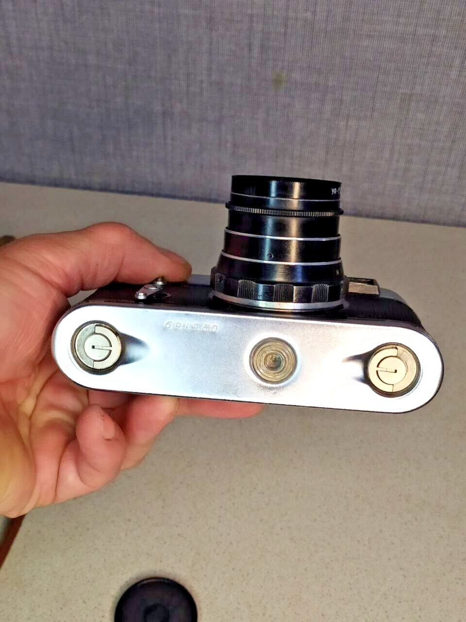 Industar-61 L/D 2.8/55 lanthanum glass lens on a Soviet camera – detail 6