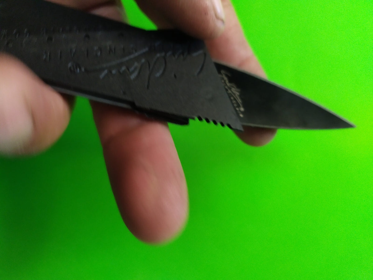 Black polypropylene card knife in protective plastic sleeve – detail 7