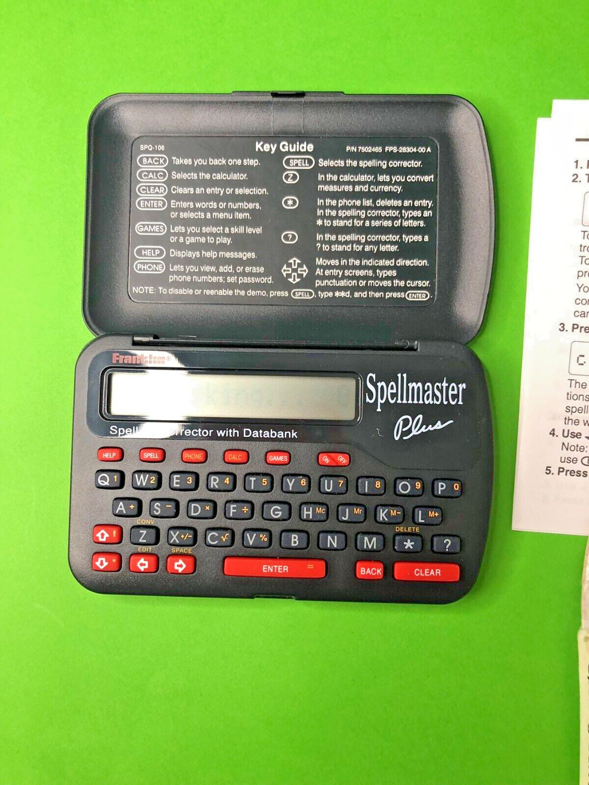 Pocket spelling corrector, organizer and calculator with user manual – detail 10