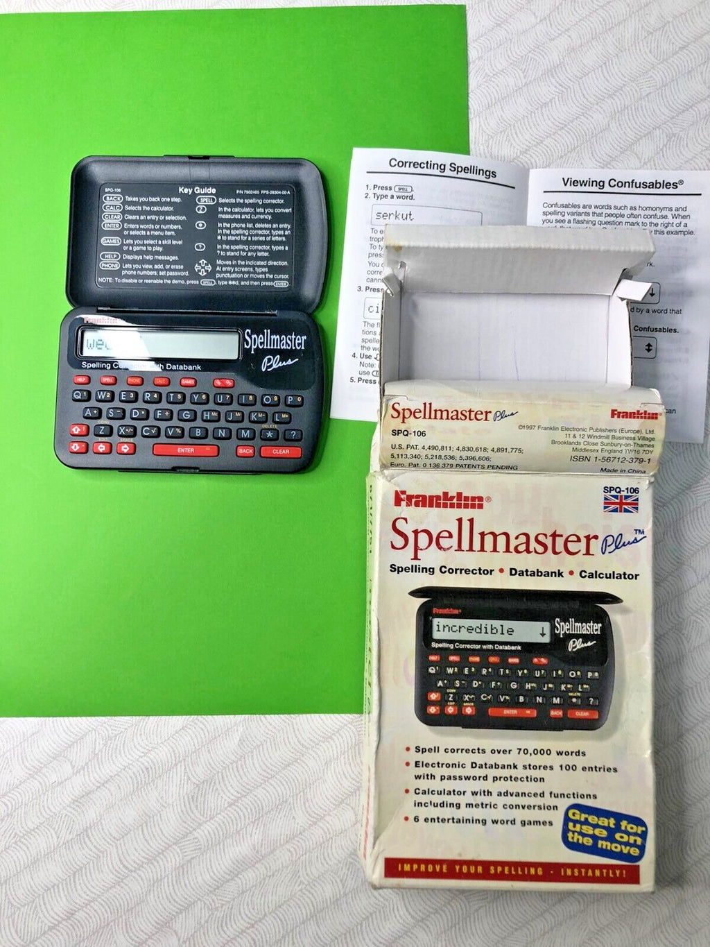 Pocket spelling corrector, organizer and calculator with user manual – detail 7