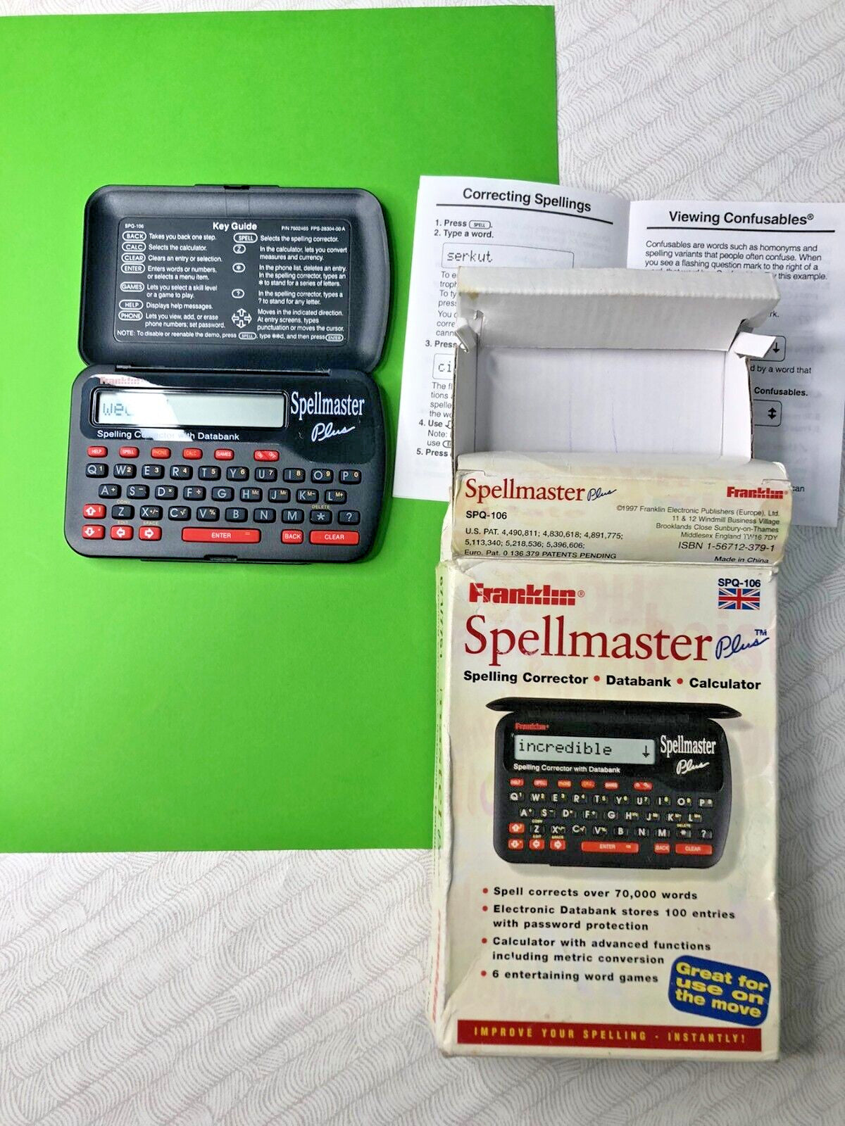 Pocket spelling corrector, organizer and calculator with user manual – detail 7