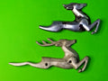 GAZ-21 Volga hood ornament leaping deer figures, set of 2 for restoration