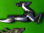 Volga deer mascot with partly lost chrome plating and surface rust