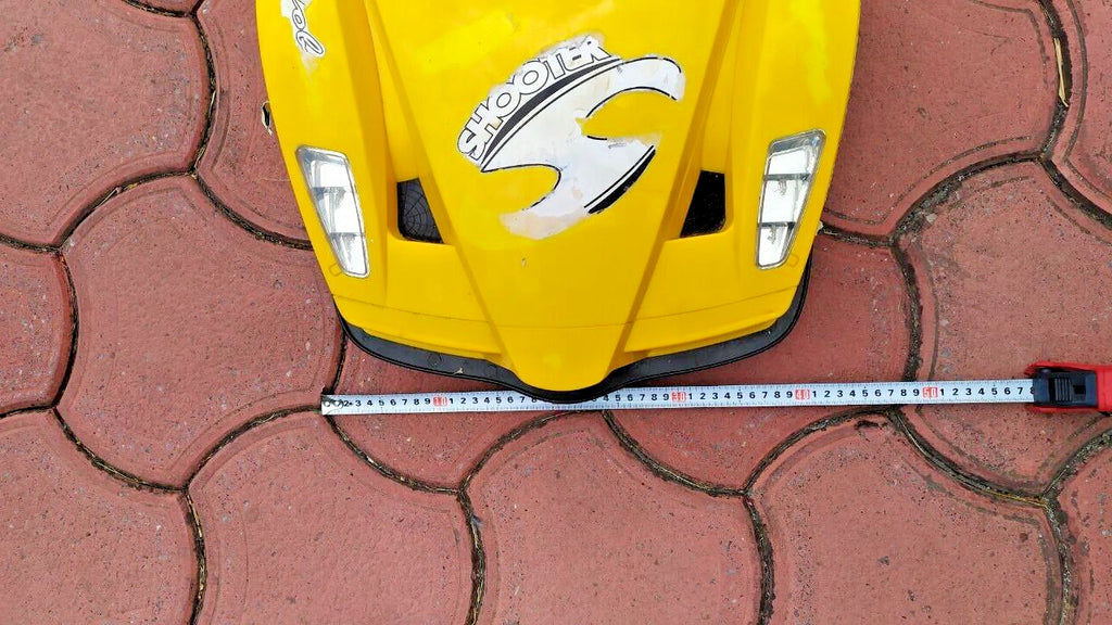 Large yellow toy supercar with Shooter and Top Speed decals – detail 5