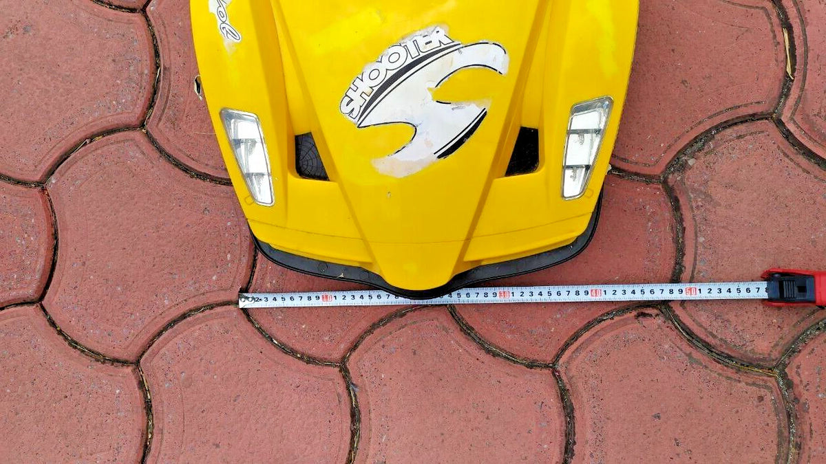 Large yellow toy supercar with Shooter and Top Speed decals – detail 5