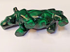 Malachite animal carving of a rhino in side view – detail 11
