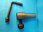 Heavy duty handcrafted steel deadbolt with natural patina