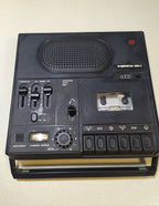 Karpaty 205-1 Soviet cassette player: black portable USSR tape recorder with carry handle