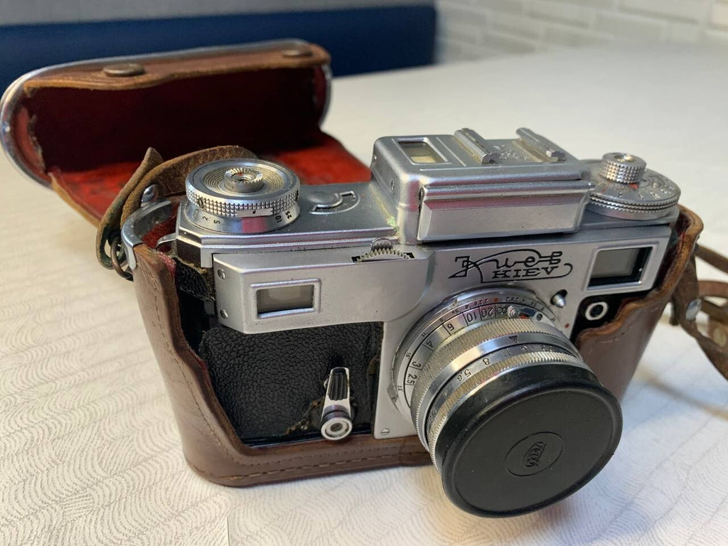 Kyiv-4 vintage 35mm film camera with Jupiter-8 lens