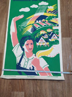 Vintage Soviet posters for sale, large-format print laid flat – detail 7