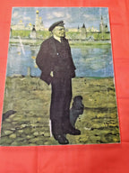 Soviet canvas reproduction of Brodsky painting stretched over a wooden frame – detail 5
