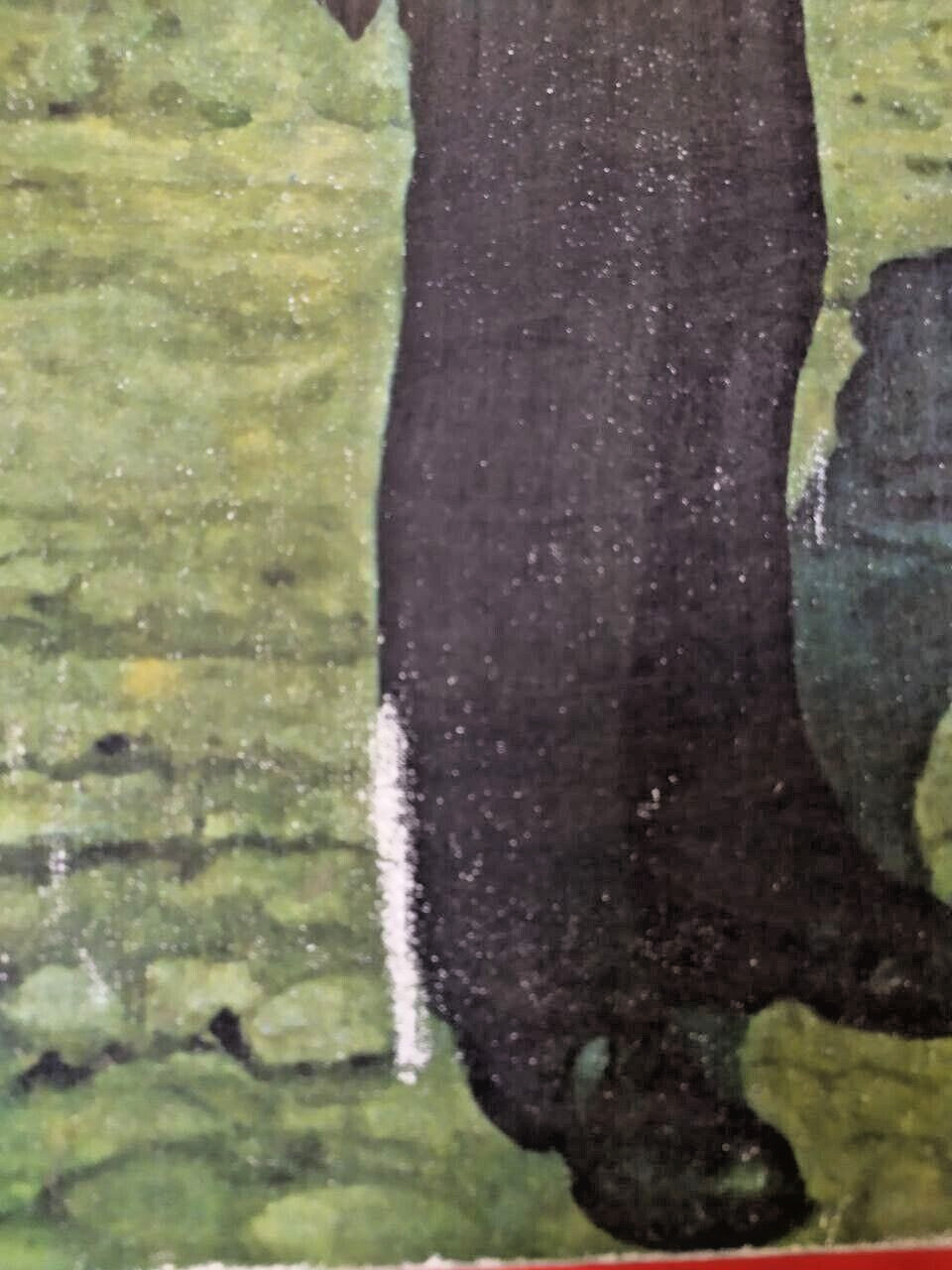 Back of the USSR Lenin canvas print with original factory stamps and labels – detail 6