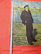 Socialist Realism wall art print with visible scuffs and minor paint loss – detail 7