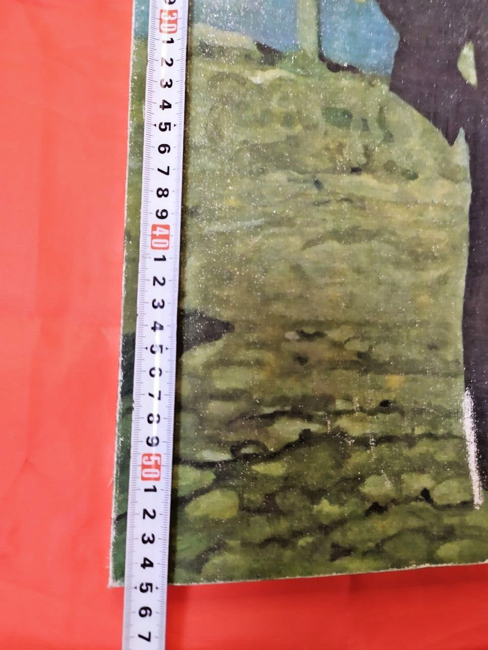 Soviet canvas reproduction of Brodsky painting stretched over a wooden frame – detail 8