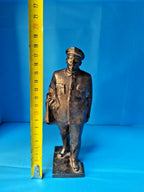 Vladimir Lenin silumin figurine in dark silvery-grey finish – detail 8
