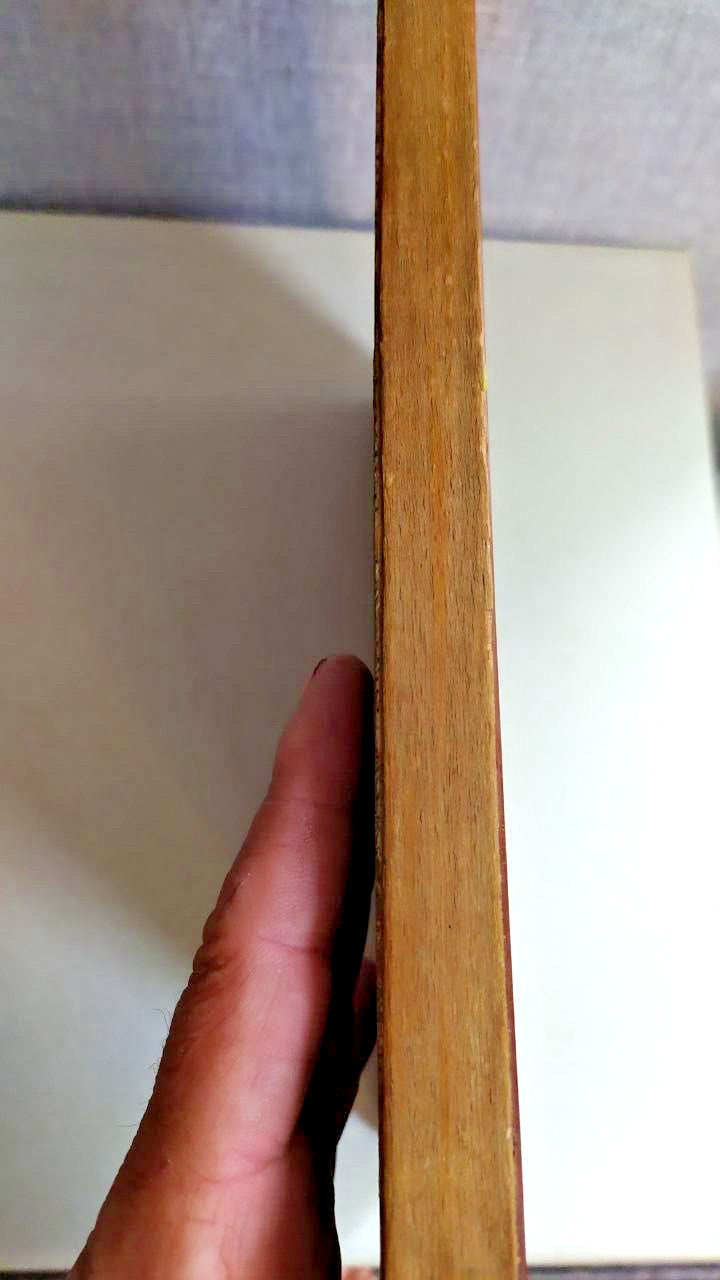 Soviet wood intarsia wall panel edge showing minor scuffs – detail 6
