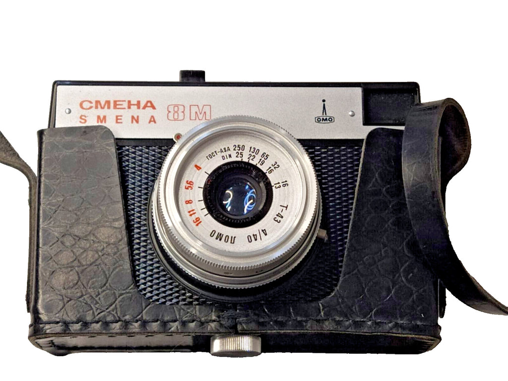 Smena 8M ussr film camera body, black and silver