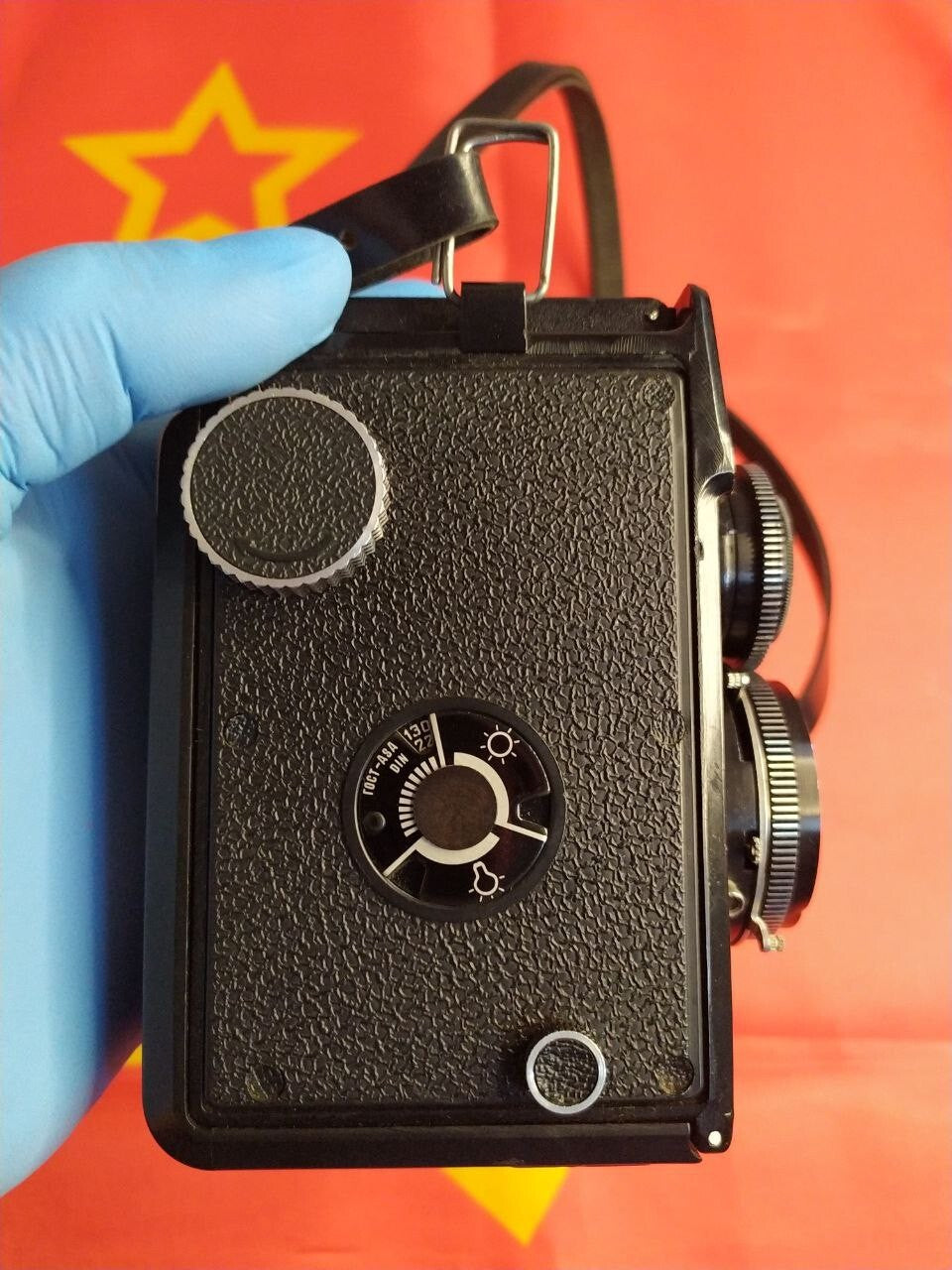 Original black soft case with strap and lens cap for the Lubitel 166B – detail 16