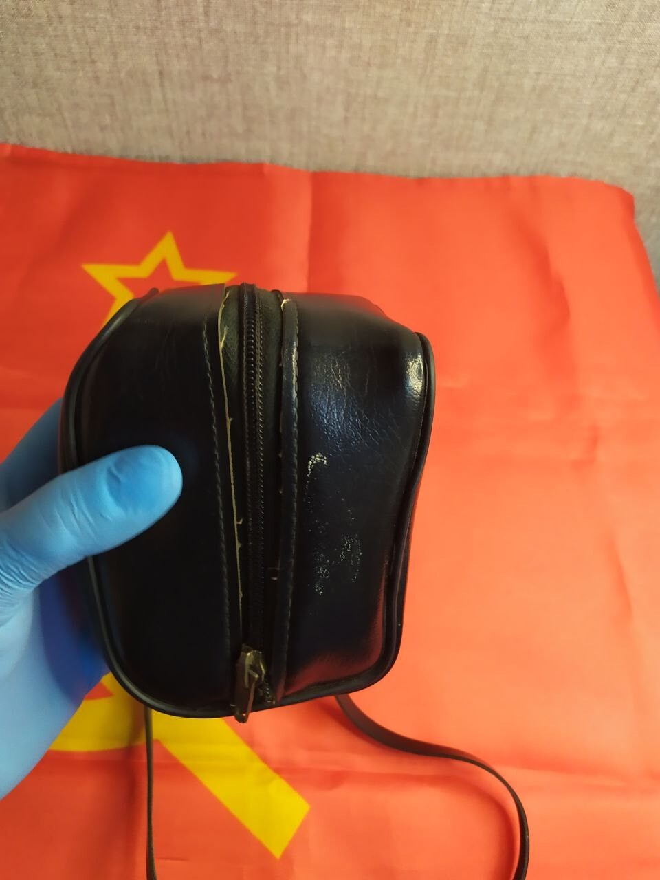 Original black soft case with strap and lens cap for the Lubitel 166B