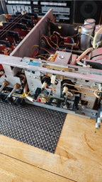 Restored Soviet cassette deck, transport mechanism serviced – detail 6