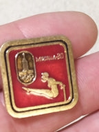 Soviet gymnast Olympic pin, front view
